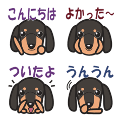 [LINE絵文字] 大好きダックスフンドの画像