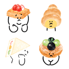 [LINE絵文字] パンさんの絵文字 vol.4〜菓子パンの画像