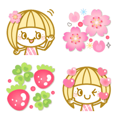 【春♡日常】❤大人かわいい女の子Ver.6の絵文字メイン画像