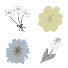 [LINE絵文字] 10色の花の画像