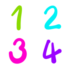 [LINE絵文字] number classic neon funny emojiの画像