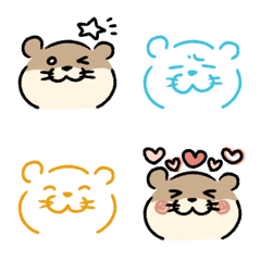 [LINE絵文字] カワウソと線描カワウソの画像