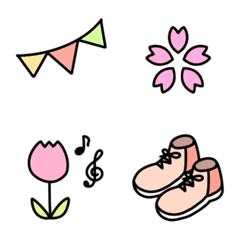 春に使える！シンプル絵文字の絵文字メイン画像
