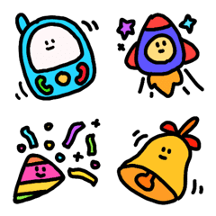 [LINE絵文字] Cuteness overload colorful emojiの画像