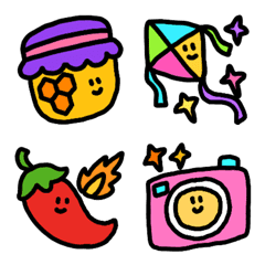 [LINE絵文字] Cuteness overload colorful funny emojiの画像