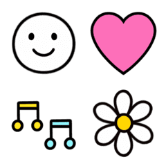 [LINE絵文字] ♡ くっきりスマイル ♡の画像