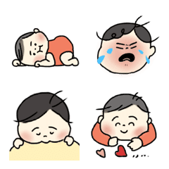 [LINE絵文字] ふさふさ赤ちゃんの画像