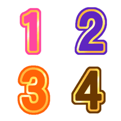 Number classic pastel gold emojiの絵文字メイン画像