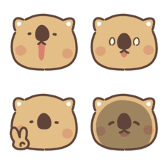 [LINE絵文字] もこもこウォンバット絵文字3の画像