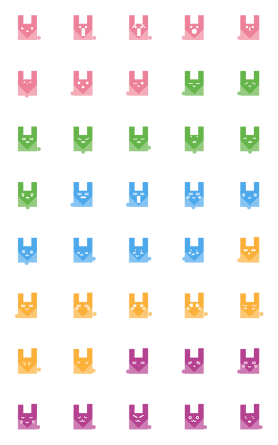 [LINE絵文字]レジ袋ウサギの画像一覧