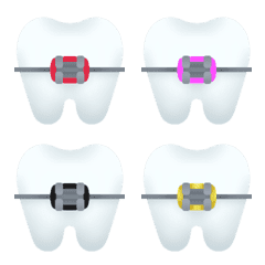 [LINE絵文字] カラフル歯列矯正の画像