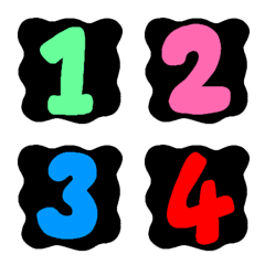 Number black colorful neon emoji 2の絵文字メイン画像