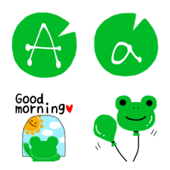 [LINE絵文字] かえるのケロ助㉖英数字の画像