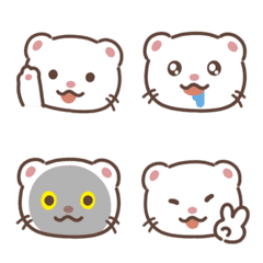 ふわふわフェレット絵文字の絵文字メイン画像