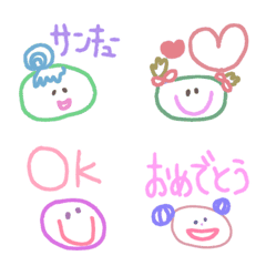 [LINE絵文字] キュートならくがき絵文字の画像