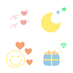 シンプルでカラフル可愛い絵文字の絵文字メイン画像