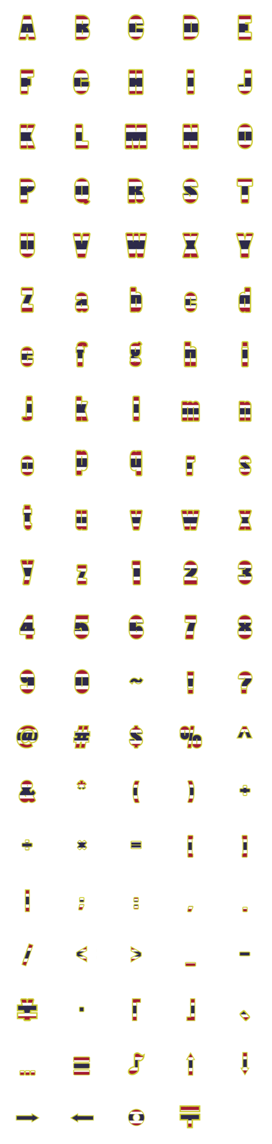 [LINE絵文字]Consonants and Vowel 02の画像一覧