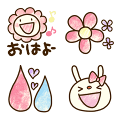 [LINE絵文字] パステル調☆てるてるうさぎ絵文字の画像