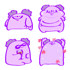 [LINE絵文字] Why the purple koala so mean？の画像