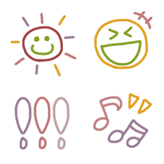 [LINE絵文字] きなこママ カラフル絵文字の画像