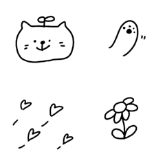 シンプルブラックな絵文字の絵文字メイン画像
