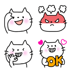 [LINE絵文字] 変顔なねこ♡くっきりバージョンの画像