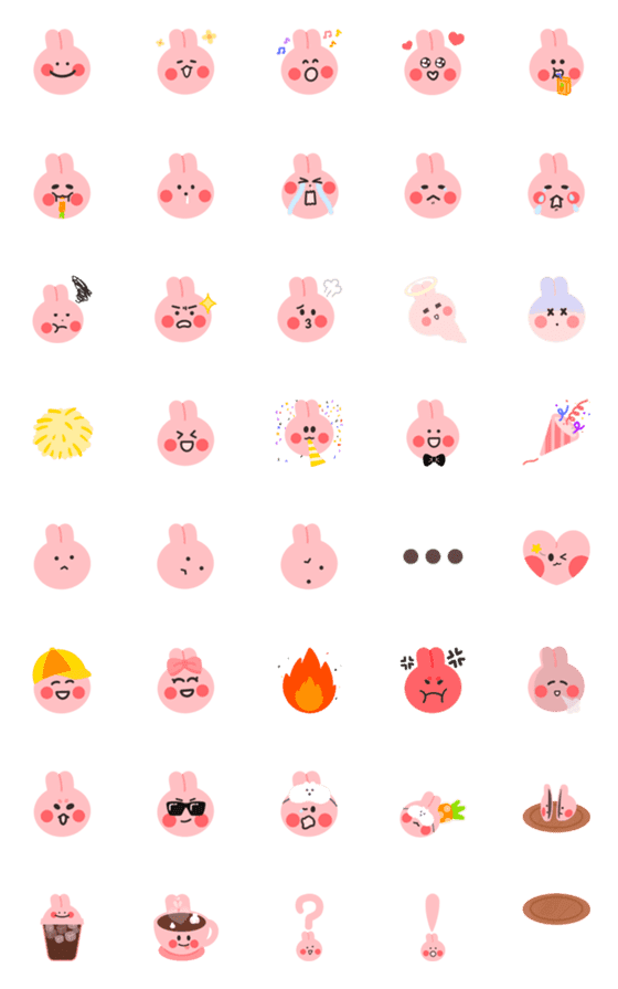 [LINE絵文字]rabbit cake emojiの画像一覧