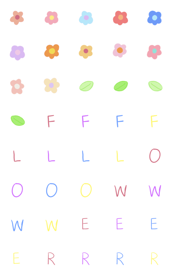[LINE絵文字]Flower powerの画像一覧