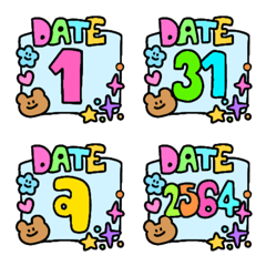 [LINE絵文字] Cuteness calendar day emojiの画像