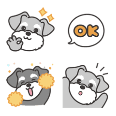 シンプル｜シュナウザー 絵文字 - 02の絵文字メイン画像