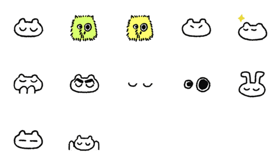 [LINE絵文字]しらまねこもじの画像一覧