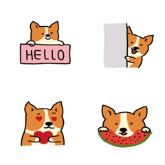 [LINE絵文字] かわいいコーギー犬の画像