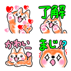 [LINE絵文字] 柴犬ともまる♡気持ち伝わる 71楽しい毎日の画像