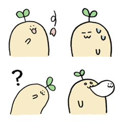 [LINE絵文字] 【ゆるっと】新芽BOY【あいさつ】の画像