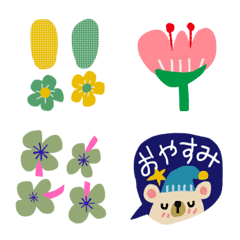 ＊お花で彩る絵文字＊北欧風の絵文字メイン画像
