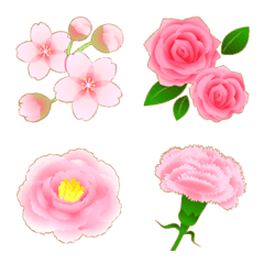 [LINE絵文字] 華やか可愛いお花絵文字の画像