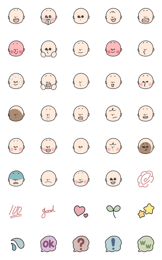 [LINE絵文字]男の子の絵文字スタンプの画像一覧