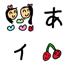 [LINE絵文字] こどもの文字⭐︎双子の妹の画像