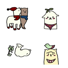 [LINE絵文字] 超かわいいアルパカの画像