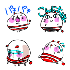 [LINE絵文字] ファンキーに使える！しましまネコちゃんの画像