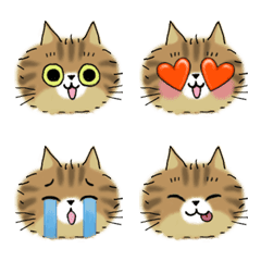 [LINE絵文字] むぎわら猫ミーのスマイリーの画像