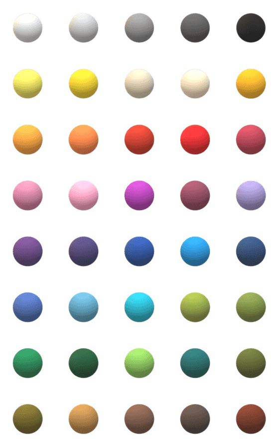 [LINE絵文字]球体 40色の画像一覧
