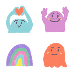 [LINE絵文字] Crayon-Like Emojisの画像