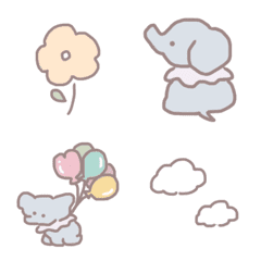 [LINE絵文字] ぞうさん 。の画像