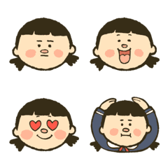 [LINE絵文字] 素朴女子の毎日絵文字の画像