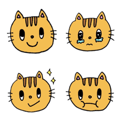 [LINE絵文字] 茶トラ猫♡とらちゃん絵文字 1の画像
