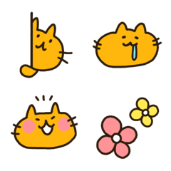 [LINE絵文字] オレンジゆるねこ【修正版】の画像