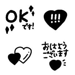 [LINE絵文字] 手描きメッセージ絵文字スタンプの画像