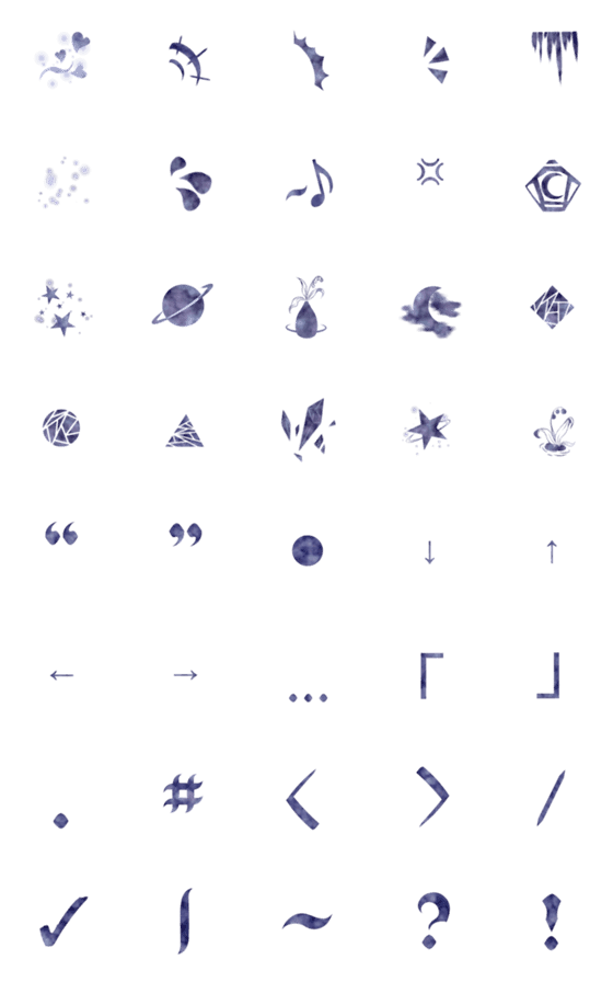 [LINE絵文字]Crystal Galaxyの画像一覧