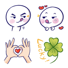 [LINE絵文字] cute emoji with smile 2の画像